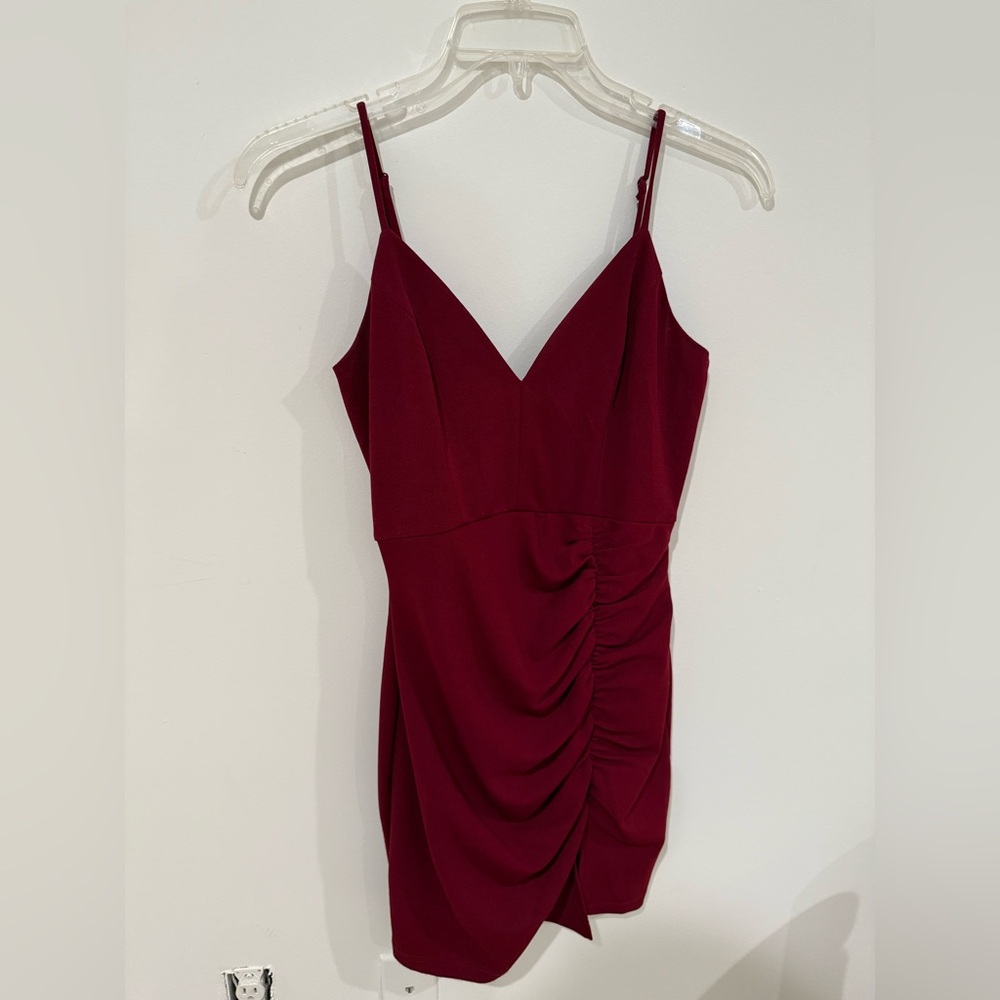 Emerald Sundae Burgundy Mini Dress